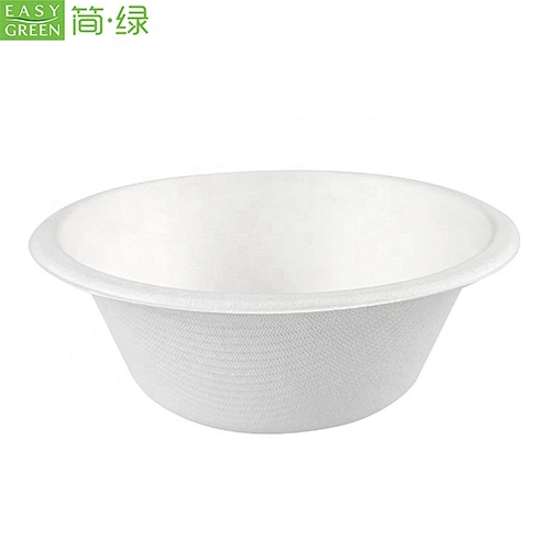 Disposable eco-friendly 100% compostable biodegradable sugarcane fiber bowl