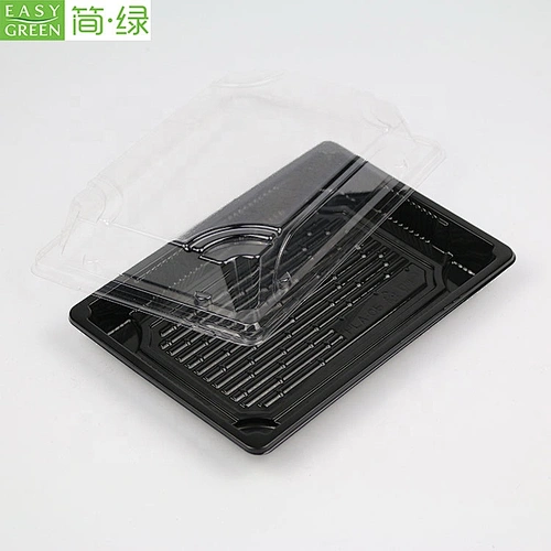 Easy Green disposable  PLA plastic takeaway sushi container box sets with clear lid
