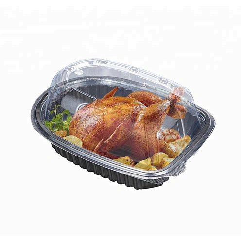 Easy Green disposable PP take away plastic chicken microwave plate container