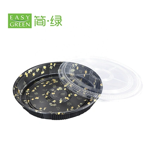 Easy Green Manufacturer Take Away Tableware Fancy Eco Friendly Round Disposable Plastic Plates For Wedding
