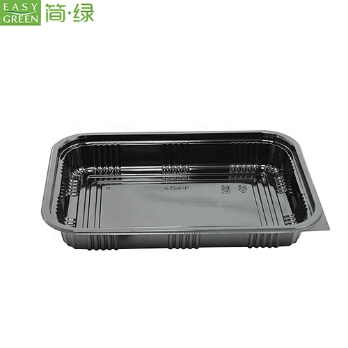 Easy Green PP Wholesale Black Disposable Plastic Fruit Sushi Food Container