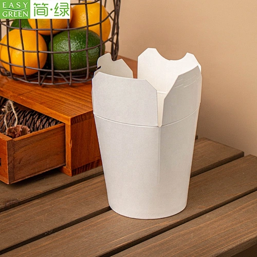 Disposable White Kraft Take Out Boxes 26oz Microwavable Paper Takeout Togo Lunch Box Bulk to Go Containers Restaurant Supply