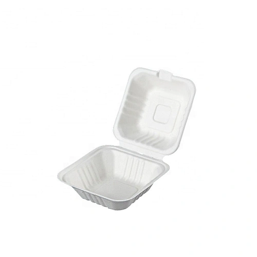 Easy Green Cheap Wholesale Biodegradable Pulp Hinged Containers Clamshell Box