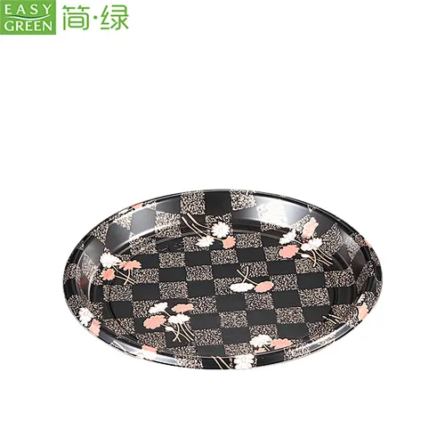 Easy Green plastic disposable frozen  fast food oyster tray with lid