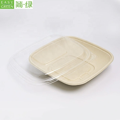 Easy Green 32oz biodegradable and home compostable bagasse pulp fruit packaging tray