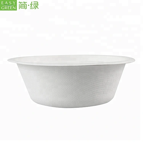 Easy Green 350ml Disposable Hot Food Takeaway Packaging Ramen Soup Paper Sugarcane Bowls