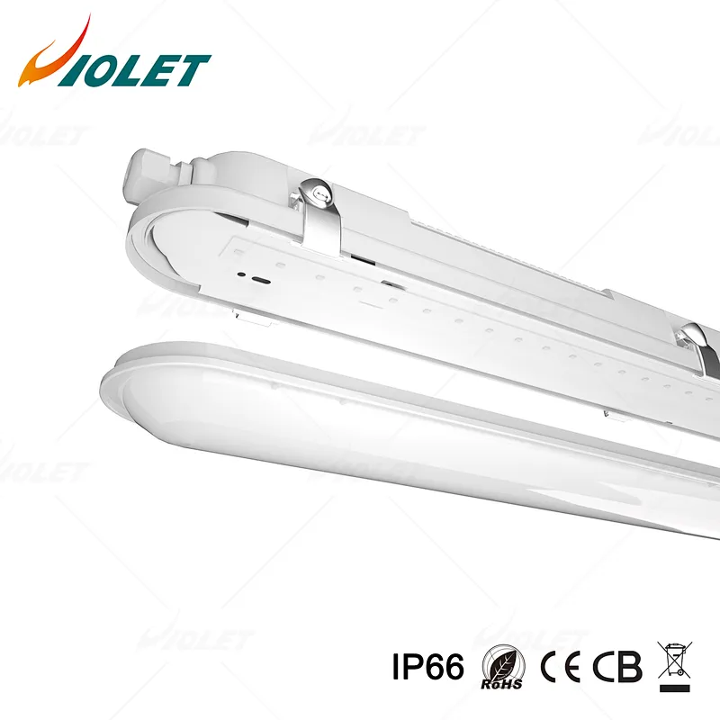 IP66 IK08 Tri Proof LED Batten Light with PC Housing Fit for Warehouse Supermarket