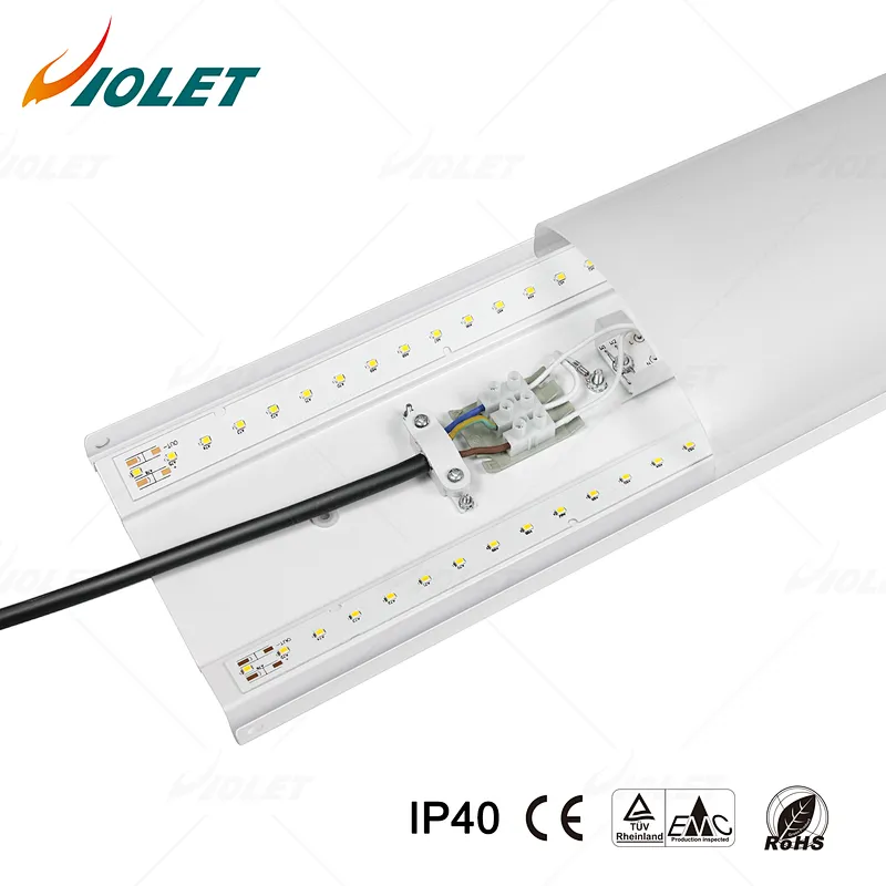 IP40 LED Linear Batten Light for Meeting Room 3 End Wiring Easy to Install