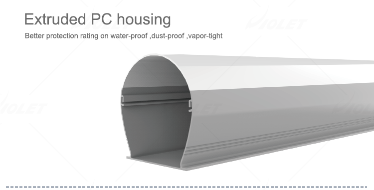 led tri proof light PC housing