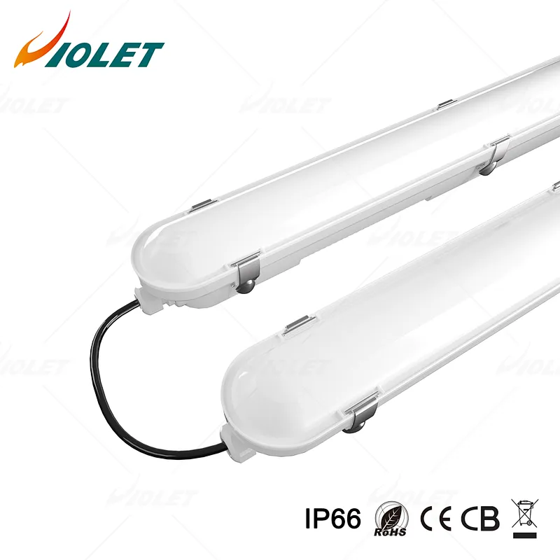 IP66 IK08 Tri Proof LED Batten Light with PC Housing Fit for Warehouse Supermarket