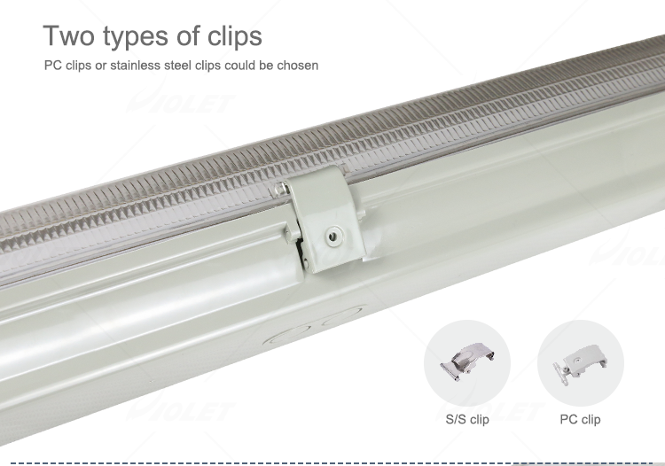 led batten 120cm with clips
