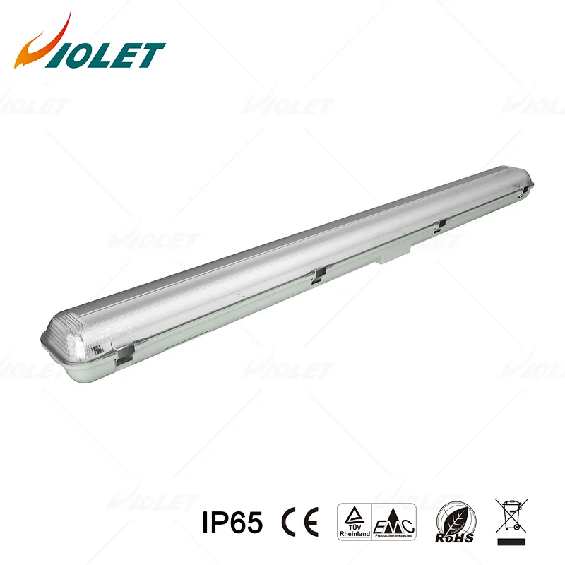 IP65 Waterproof Linear Light Transparent Cover 47W/52W 1200MM/1500MM Single Twin LED Tube Lighting Fixtures