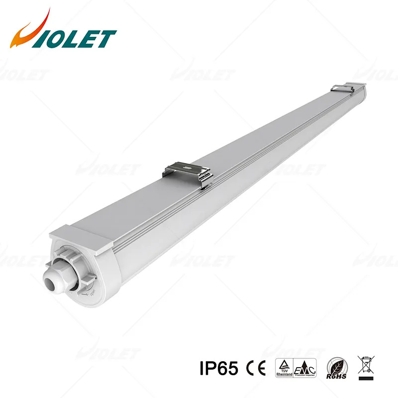 Industrial IP65 Tube Linear Hanging Light for Underground Parking Lot Tri Proof Vapor Tight