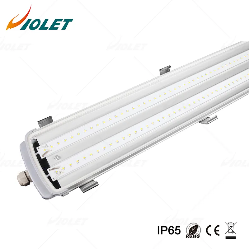 IP65 LED Vapor Tight Light for Warehouse, Home Gym, with PC Diffuser & Aluminium Housing
