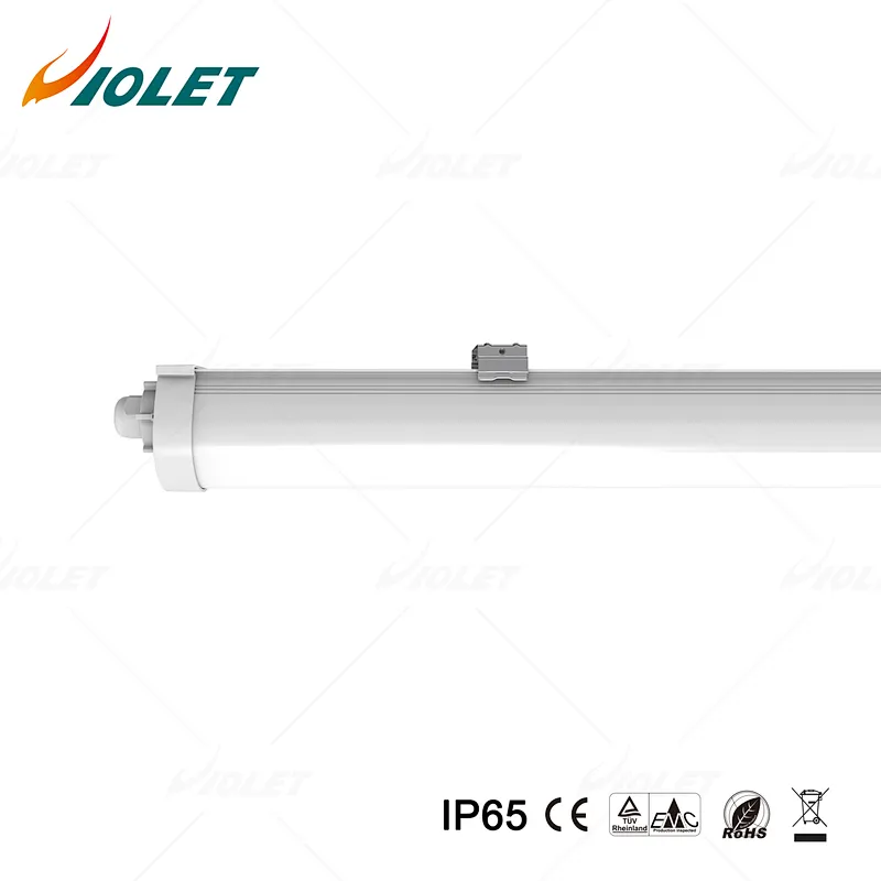 Industrial IP65 Tube Linear Hanging Light for Underground Parking Lot Tri Proof Vapor Tight