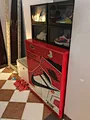 wooden shoes display cabinet