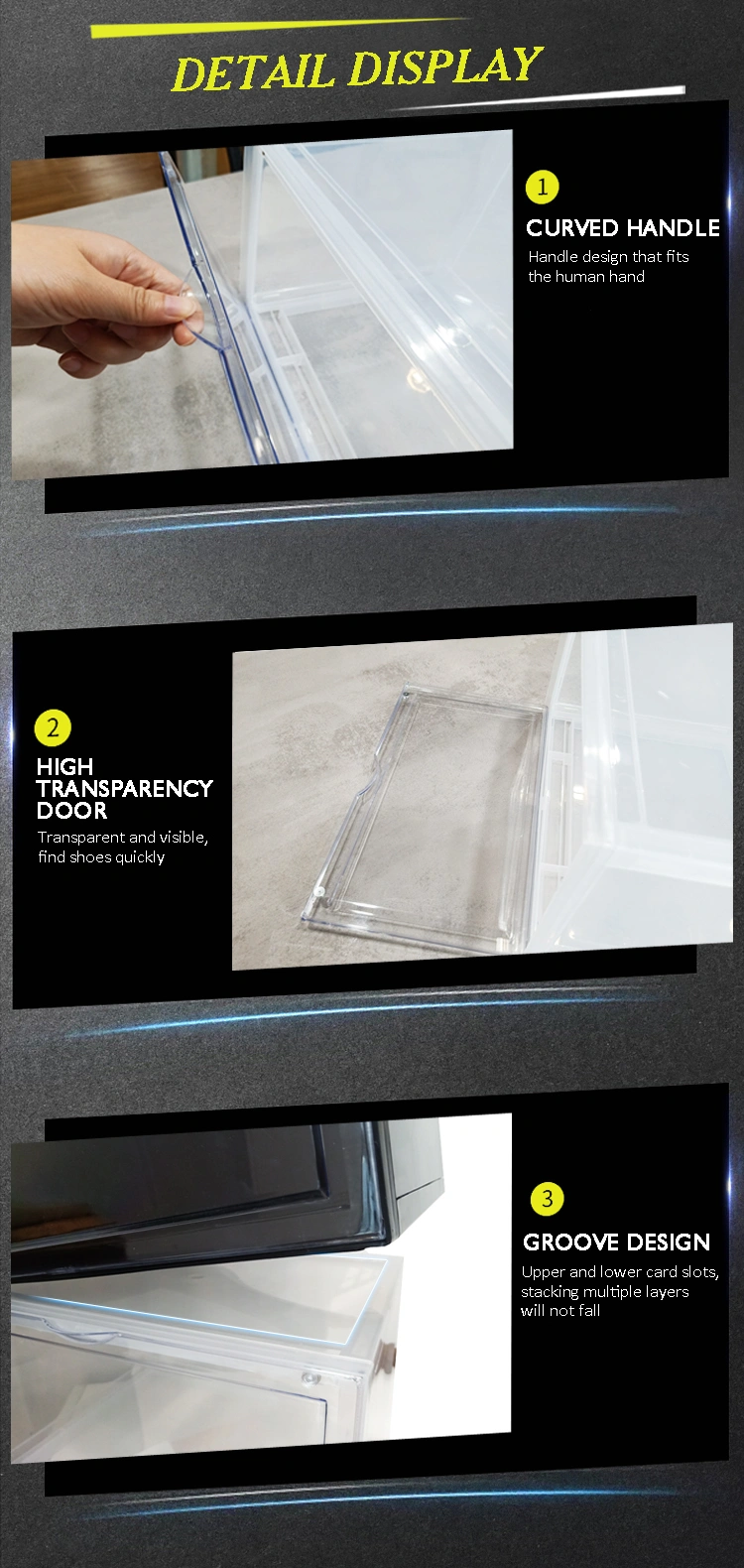 clear shoe storage boxes
