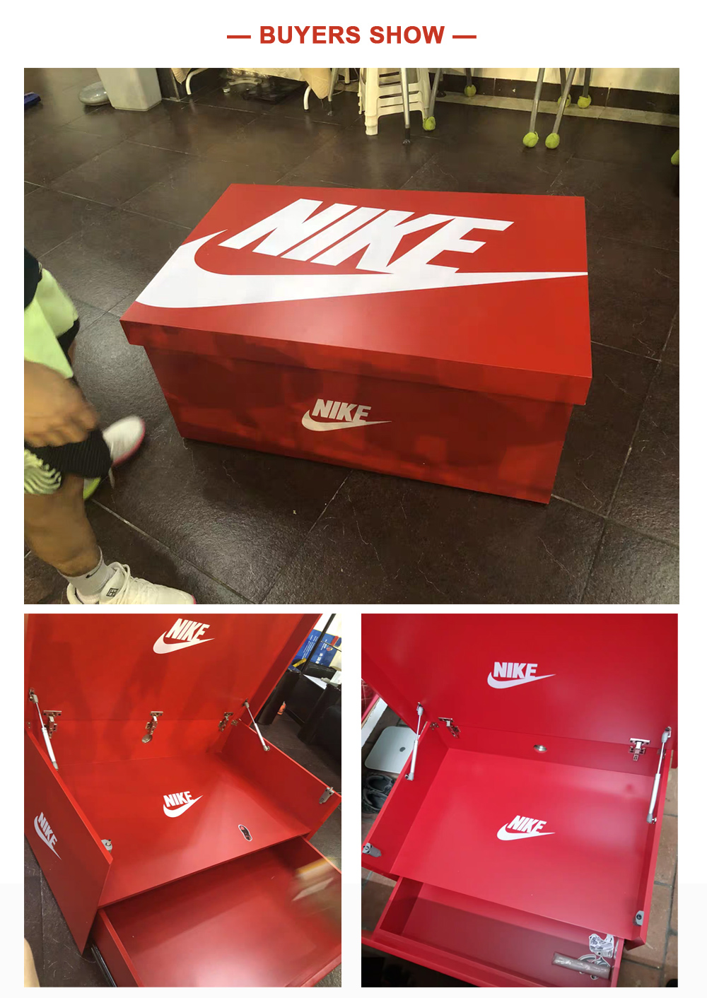 Giant size shoe storage cabinet for commercial & retail. We are a total solutions provider