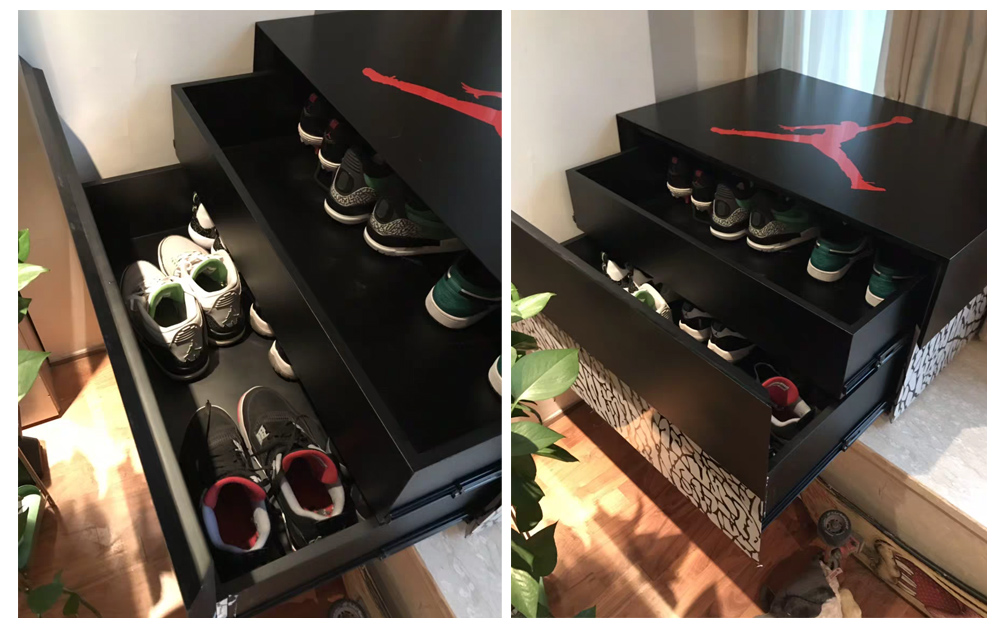 Giant size shoe storage cabinet for commercial & retail. We are a total solutions provider