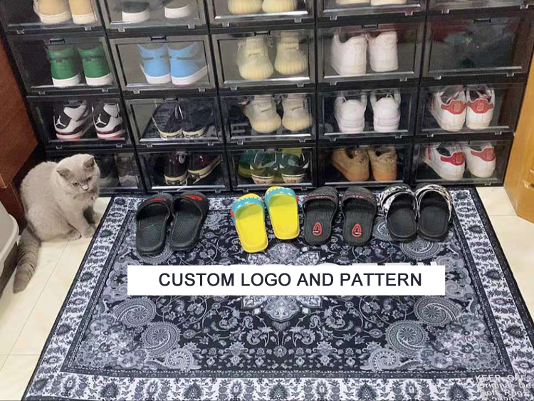 Custom sneaker logo sneaker style custom carpet manufactures for commercial & retail.