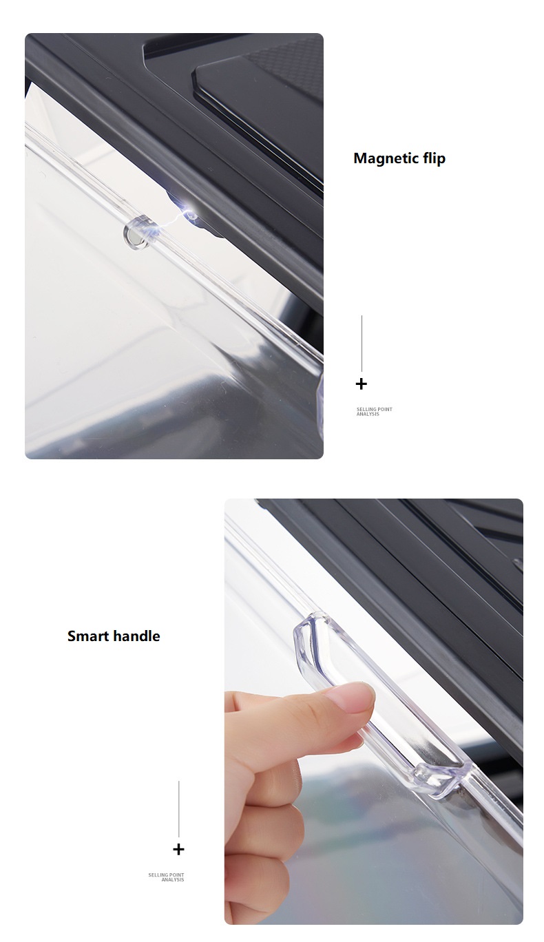 transparent sneaker box,sneaker box,front open storage,transparent shoe storage,box open front