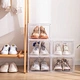 shoe box storage stackable with magnetic door