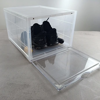 clear shoe storage boxes