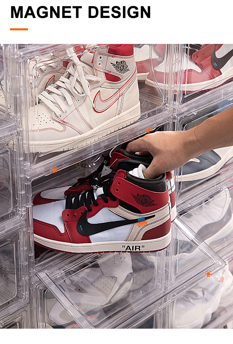 High transparent shoe box