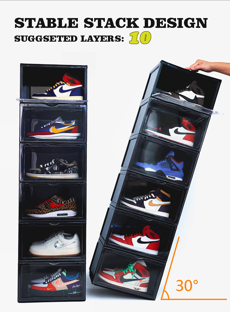 China side open shoe box plastic manufacture