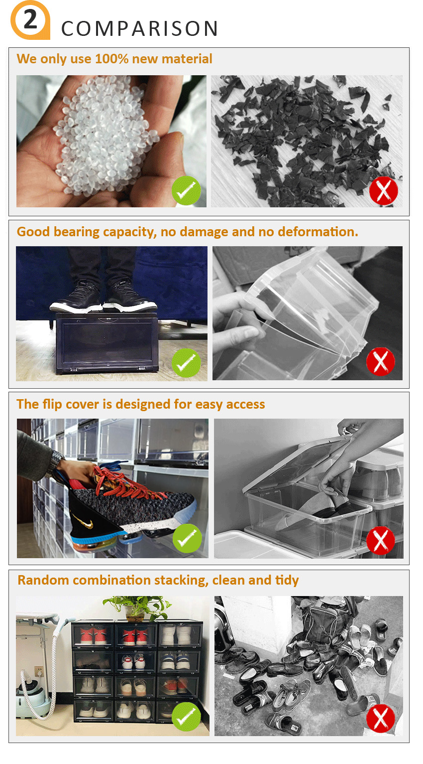 plastic shoe storage