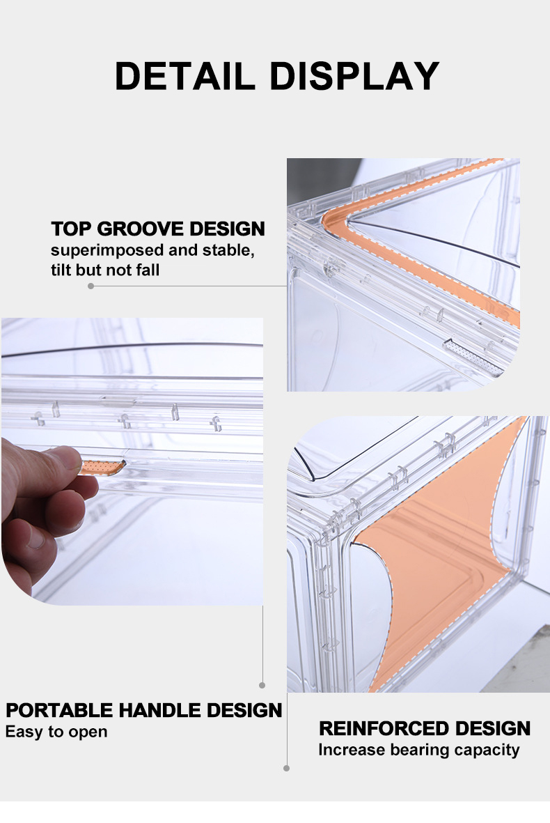 High transparent shoe box