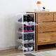shoe box storage stackable with magnetic door