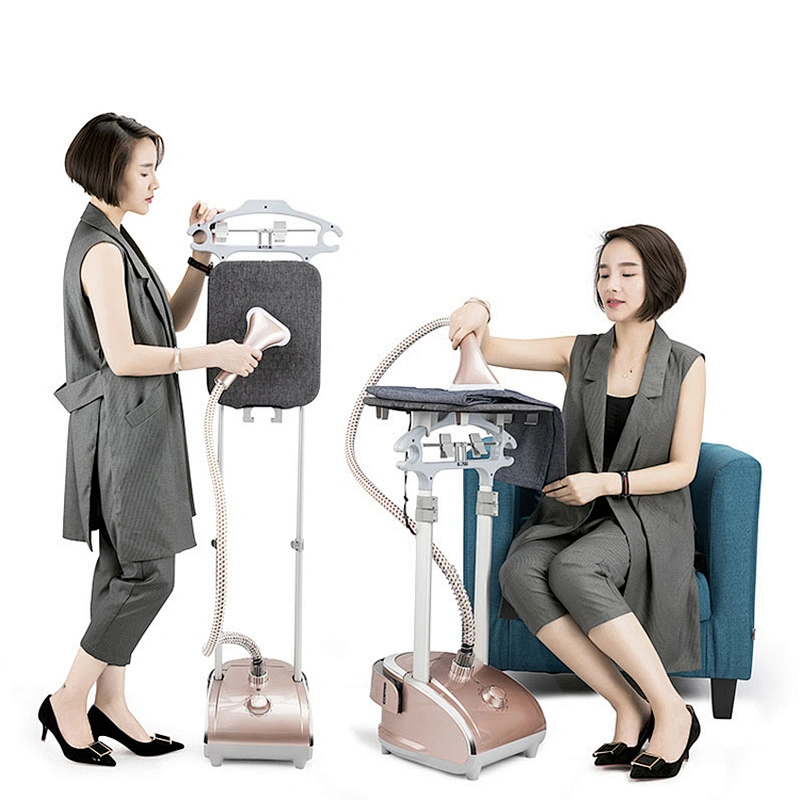 1800W 2.4L Big Water Spray Double Poles Hanger 220V Vertical Garment Steamer