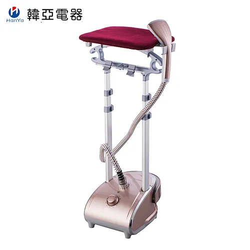 Industrial High Pressure Golden 220V Clothes Garment Heat Garment Clothes Vertical Steamer With Hanger