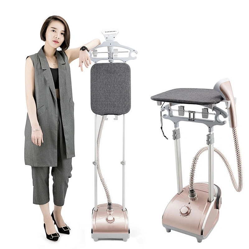 1800W 2.4L Big Water Spray Double Poles Hanger 220V Vertical Garment Steamer