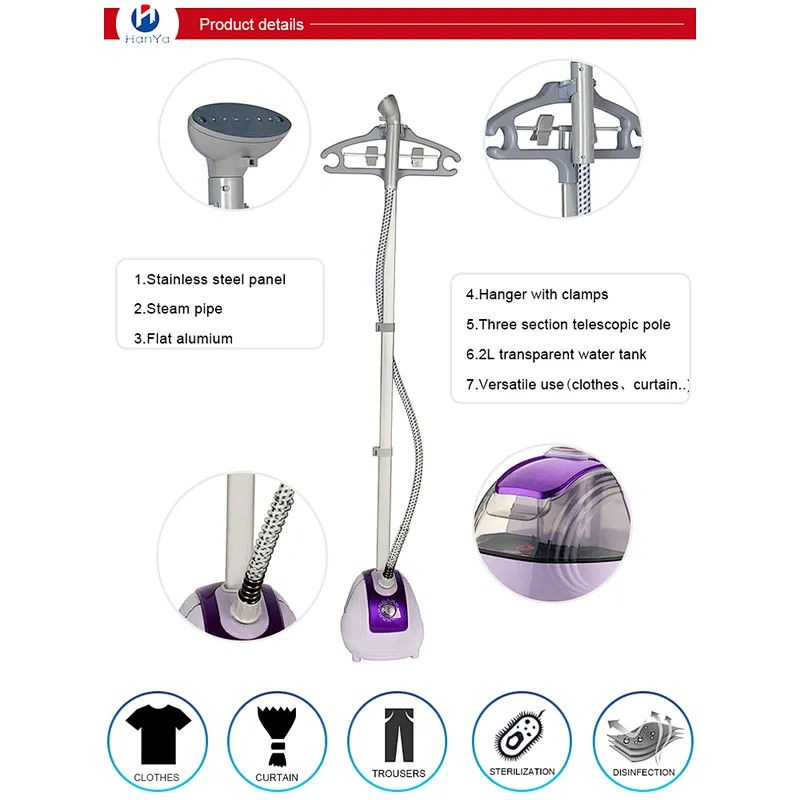 OEM Household Electrical Appliances Single Pole Easy Operating Laundry Iron Curtain Garment Steamer
