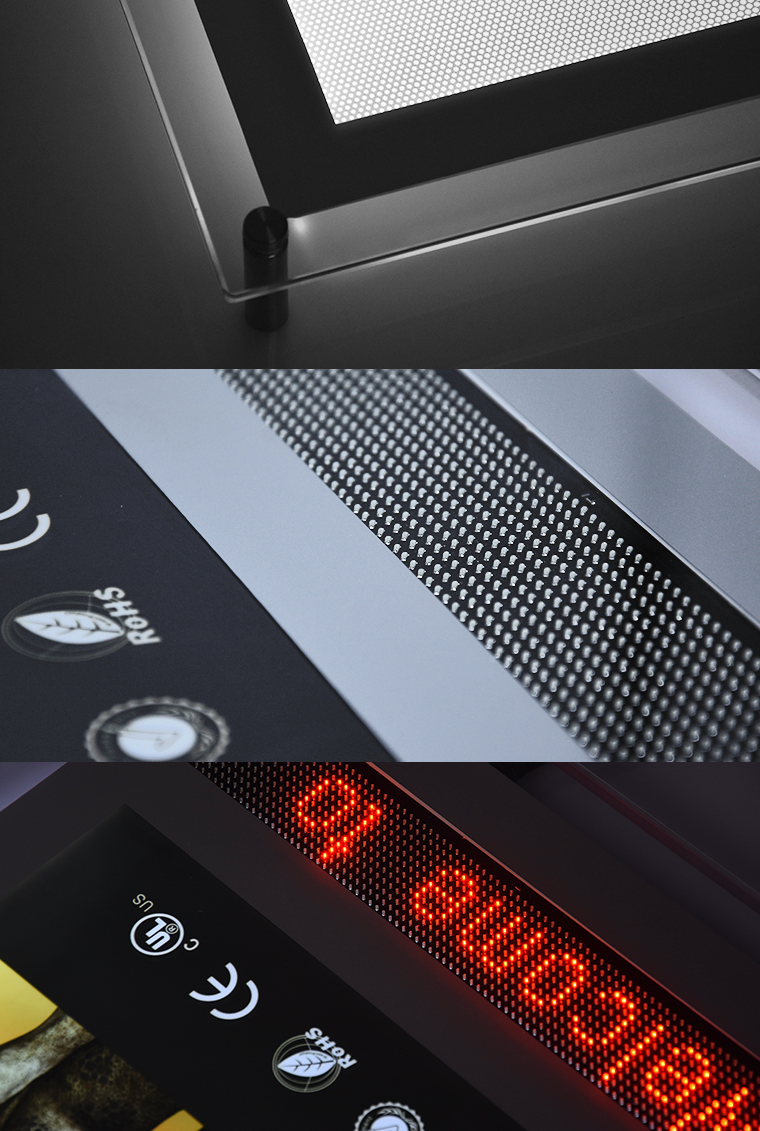 Acrylic light box detail