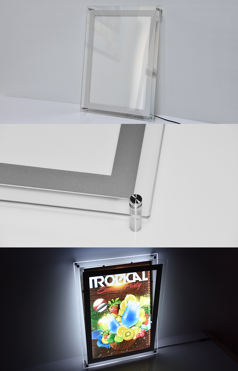 Acrylic light box detail