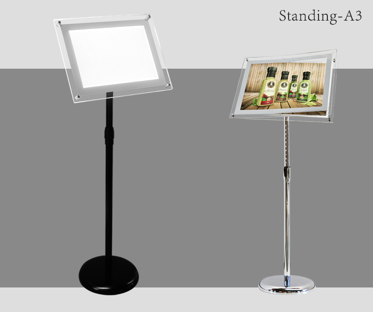 standing acrylic light box