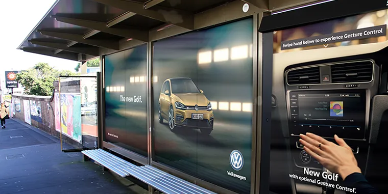 led bus stop shelter