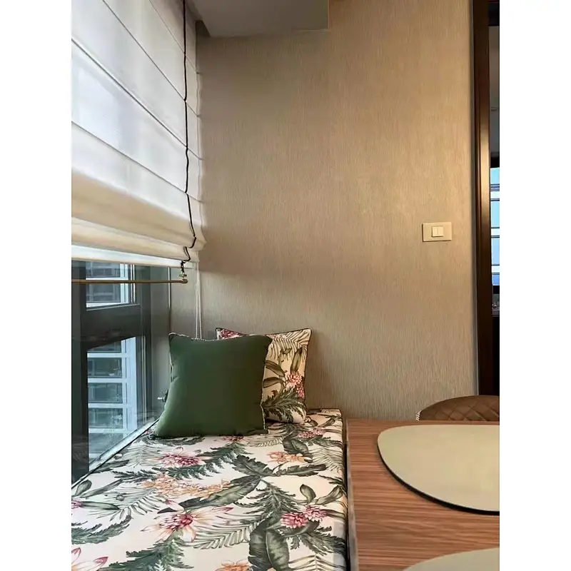 living room roman blinds