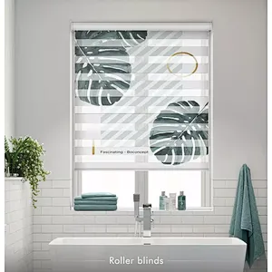 Botanical animal print shades custom soft 3d printing roller blinds printed zebra blinds