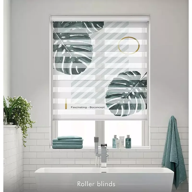 Botanical animal print shades custom soft 3d printing roller blinds printed zebra blinds