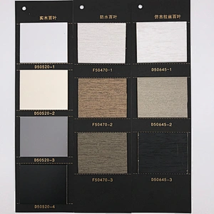 brown faux wood blinds