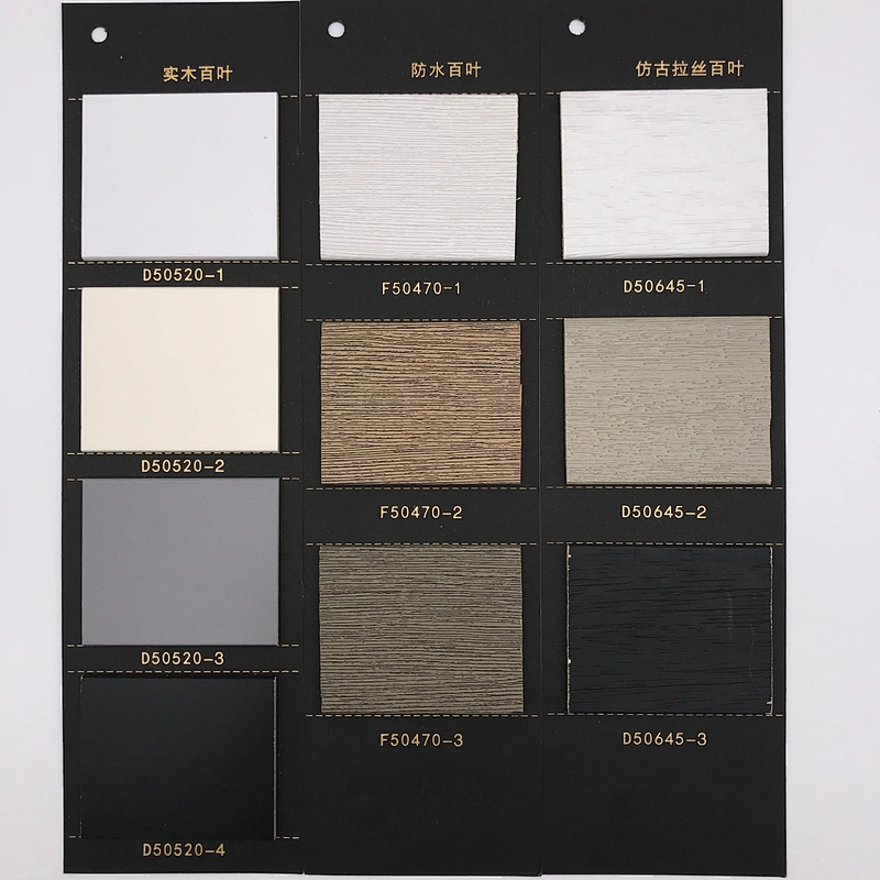 brown faux wood blinds