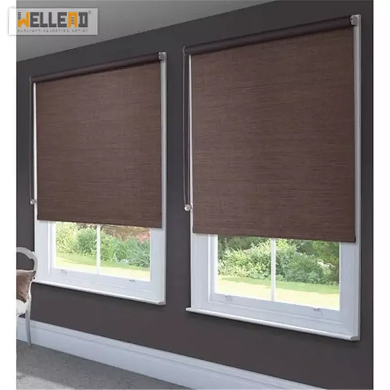 naco jalousie double curtain roller blackout roman style curtain blind