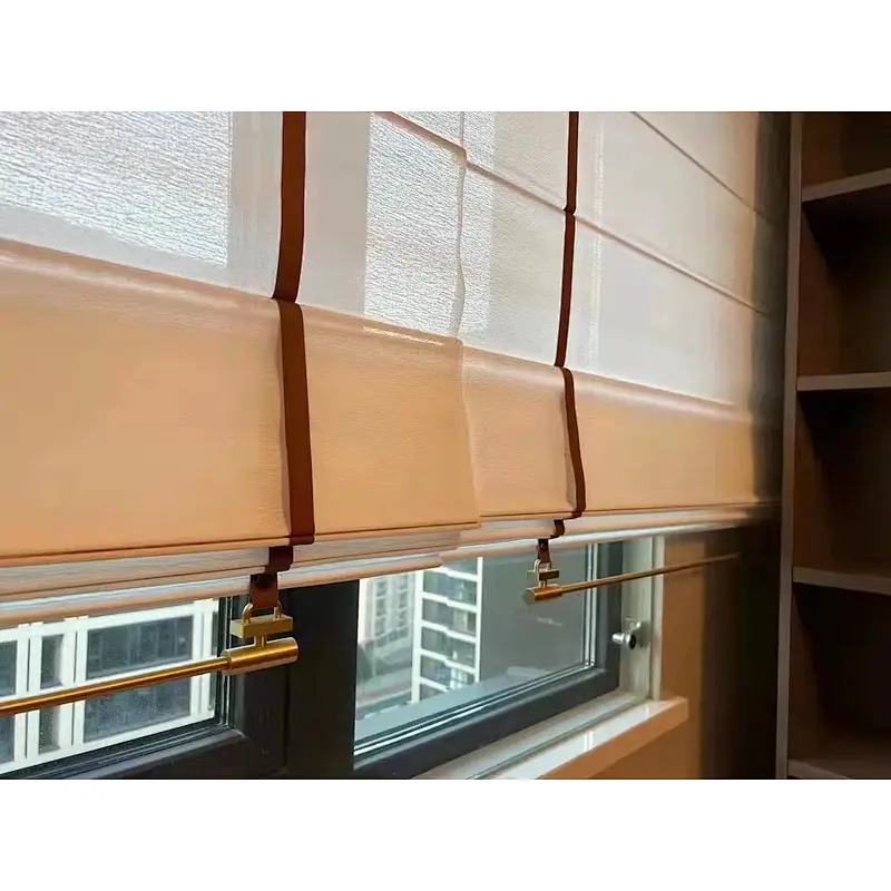 living room roman blinds