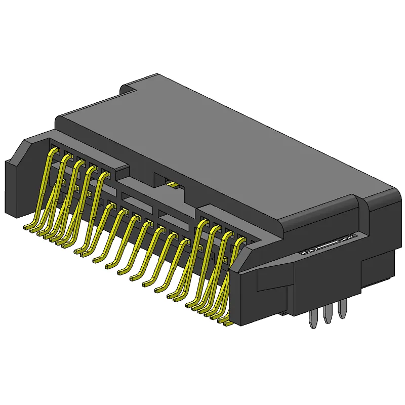 Irregular pitch male chassis double row 24Pin frame port connector parallel to the PCB (SMT)