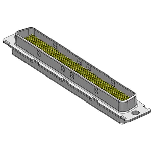 Pitch 1.27mm male chassis four-row 4*50Pin I/O series connector vertical PCB (through-hole)