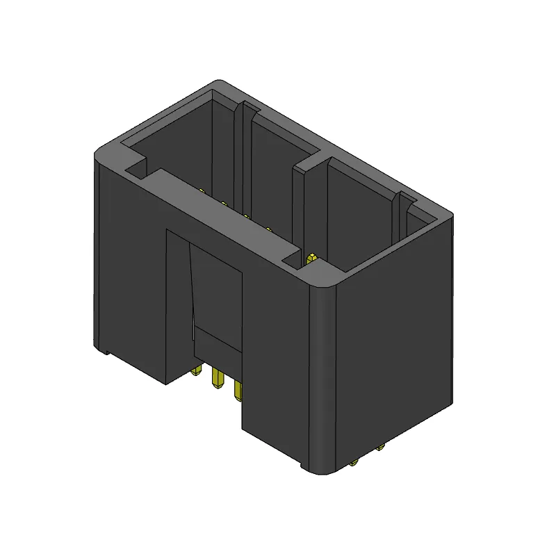 Pitch 2.50mm male chassis double row 2*7Pin frame port connector vertical PCB board (through hole)